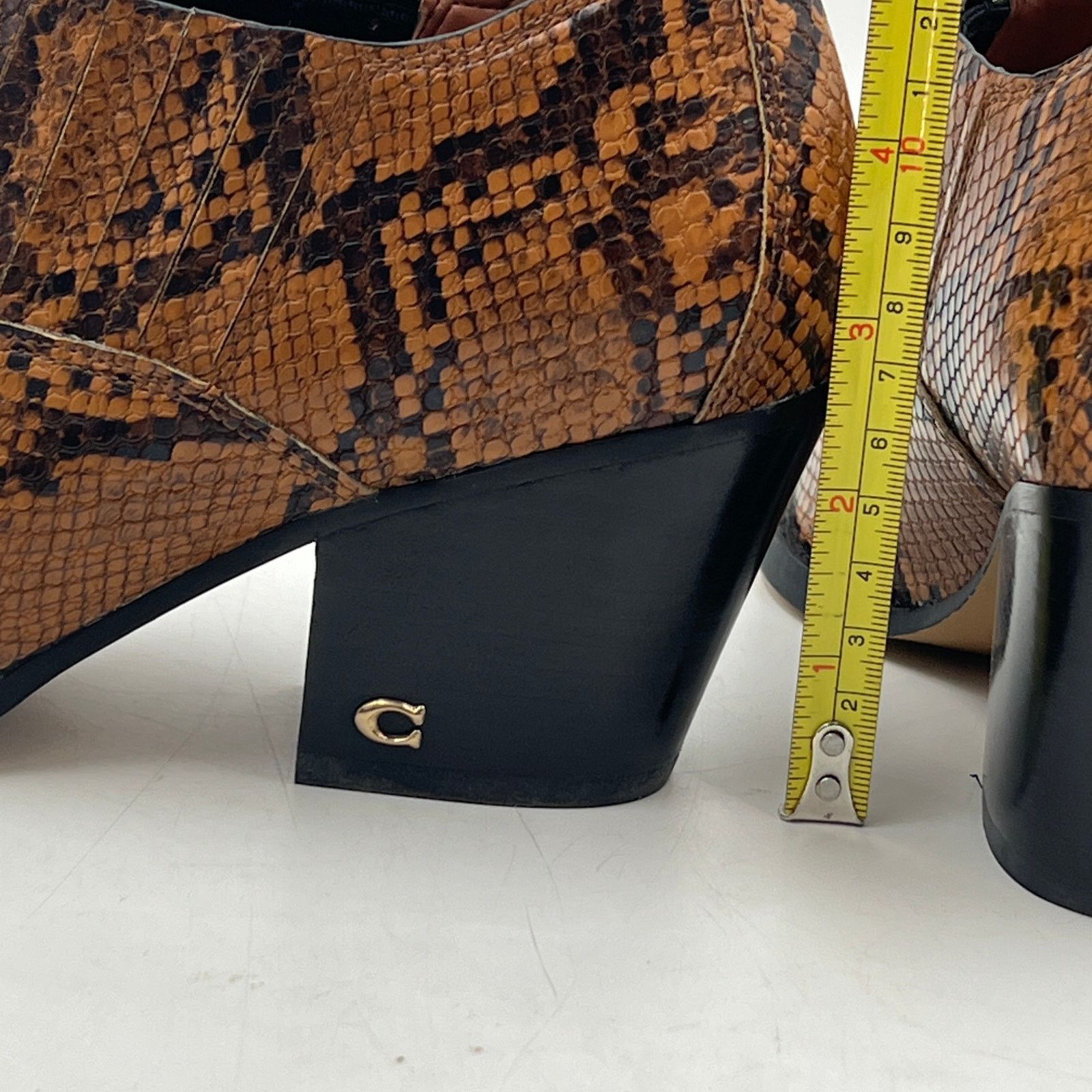 Coach Coach Perri Snake Print Ankle Bootie Carmel Western FG4194 Size US 8 / EU 41 - 7 Thumbnail