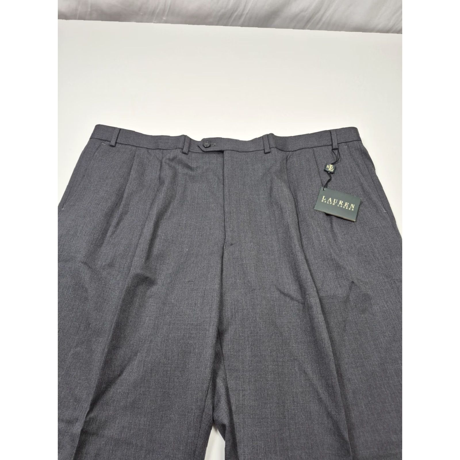 Ralph Lauren VINTAGE Ralph Lauren Dress Pants Men's 46 Gray Wool Pleated NWT Unhemmed Size US 30 / EU 46 - 2 Thumbnail