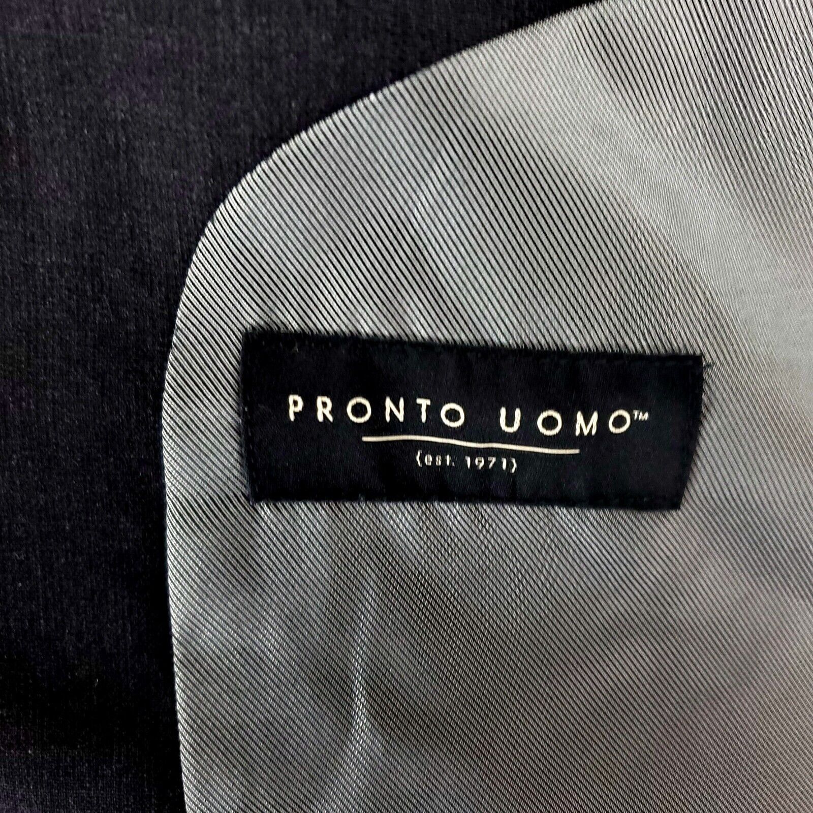 Pronto Uomo Pronto Uomo Wool 2 Button Suit Jacket 44R Gray Blazer Size 44R - 7 Thumbnail