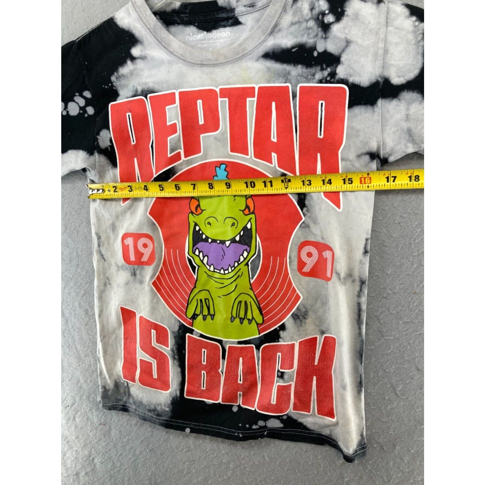 Nickelodeon Nickelodeon Reptar Graphic T-Shirt Adult Small Black Gray 90s Cartoon Size US S / EU 44-46 / 1 - 2 Thumbnail