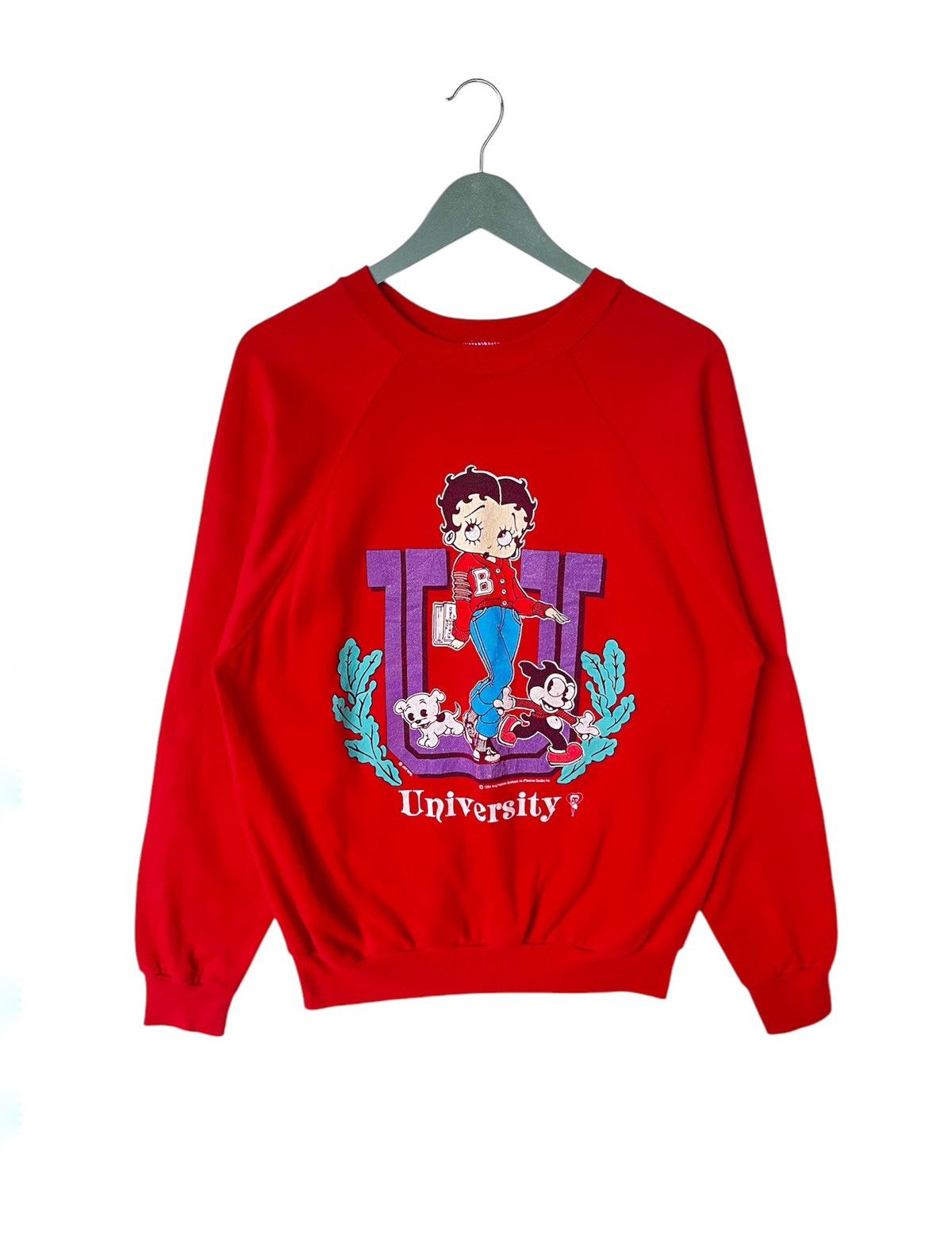 Tultex Vintage 90s Betty Boop University Sweatshirt Size US L / EU 52-54 / 3 - 1 Thumbnail