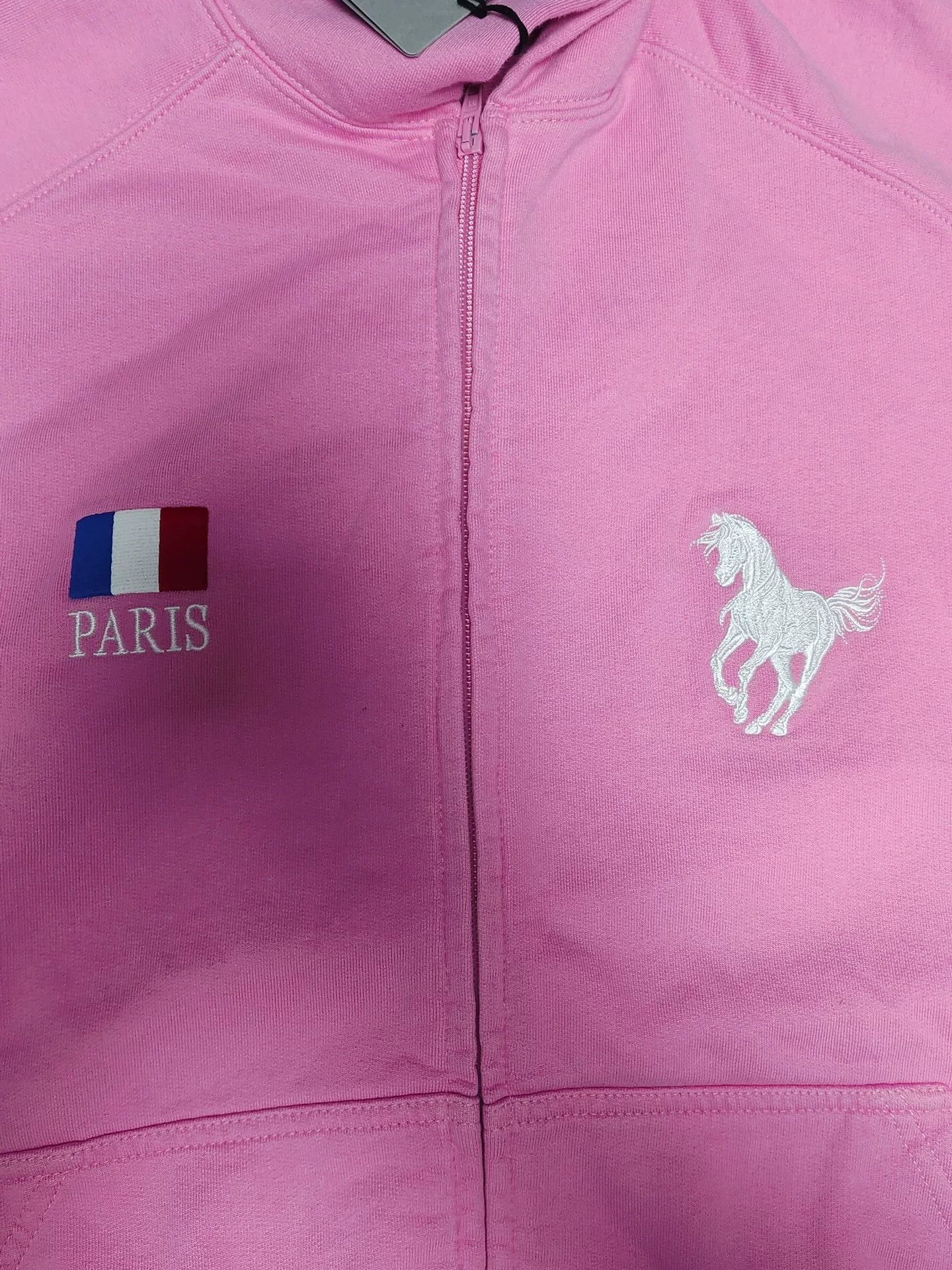 Balenciaga Balenciaga Pink Horse Embroidered Zip Hoodie Size US M / EU 48-50 / 2 - 4 Thumbnail