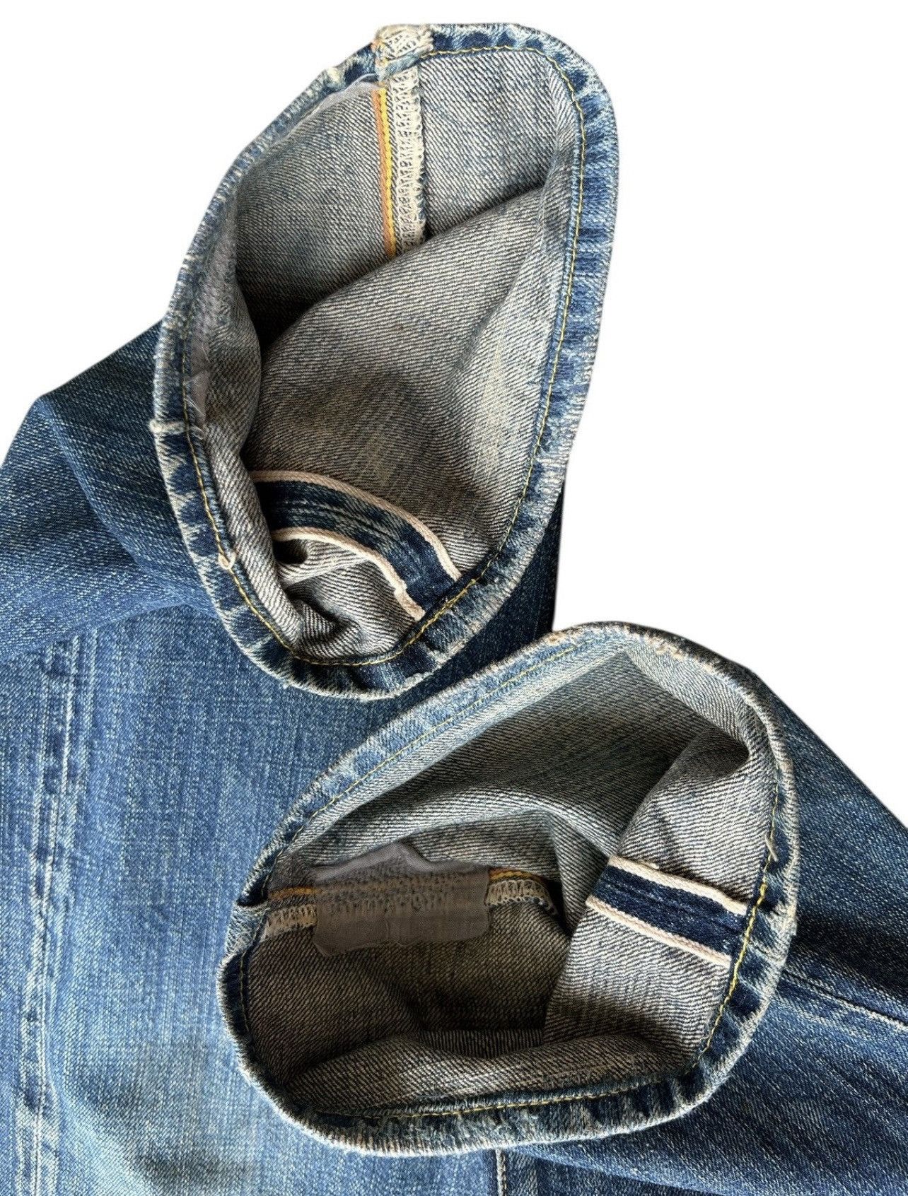 The Real McCoy's Vintage 90s Real Mccoy Selvedge Distressed Denim Jeans 31x29 Size US 31 - 10 Thumbnail