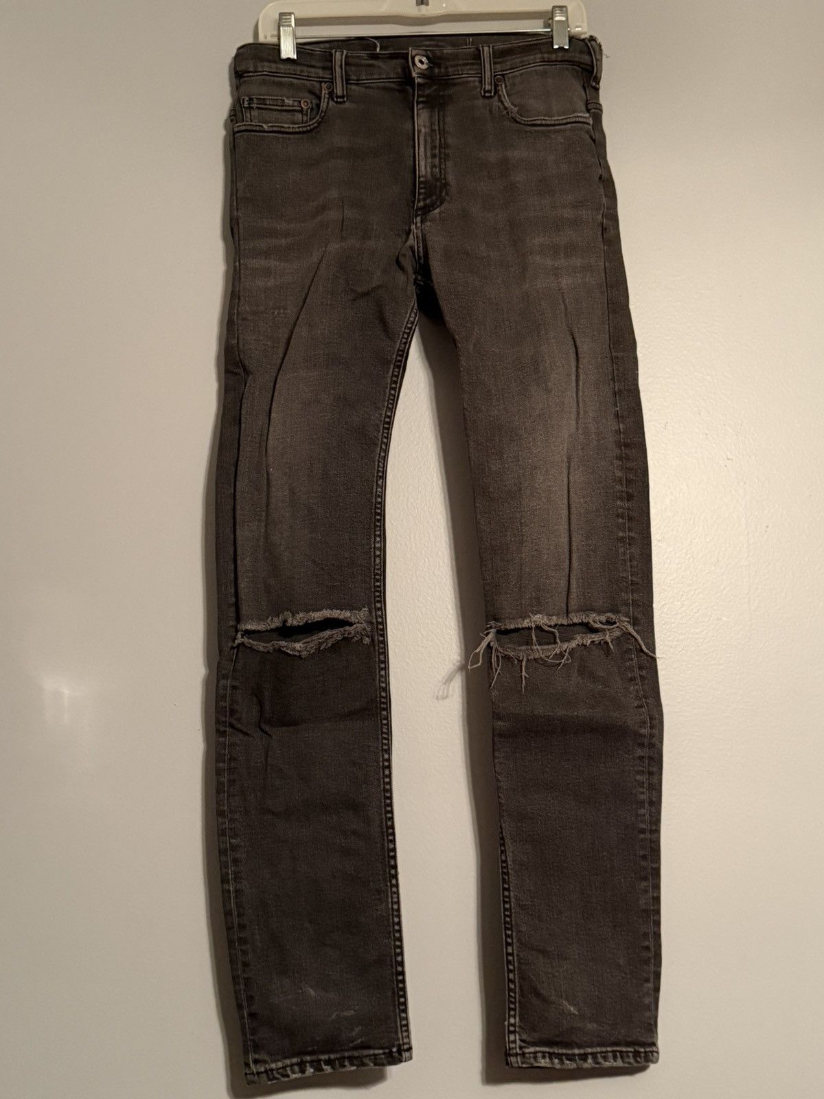 Other Distressed Painted Skinny Jeans Black Grey 36 Size US 36 / EU 52 - 1 Thumbnail