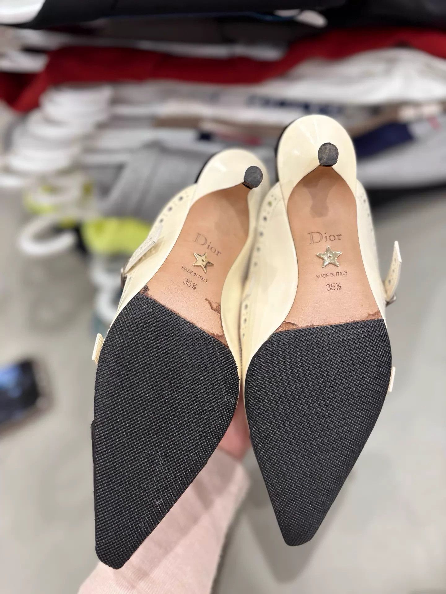 Dior Dior B&W Chelsea Pointed Kitten Slide 99N 35.5 Size US 5 / IT 35 - 3 Thumbnail