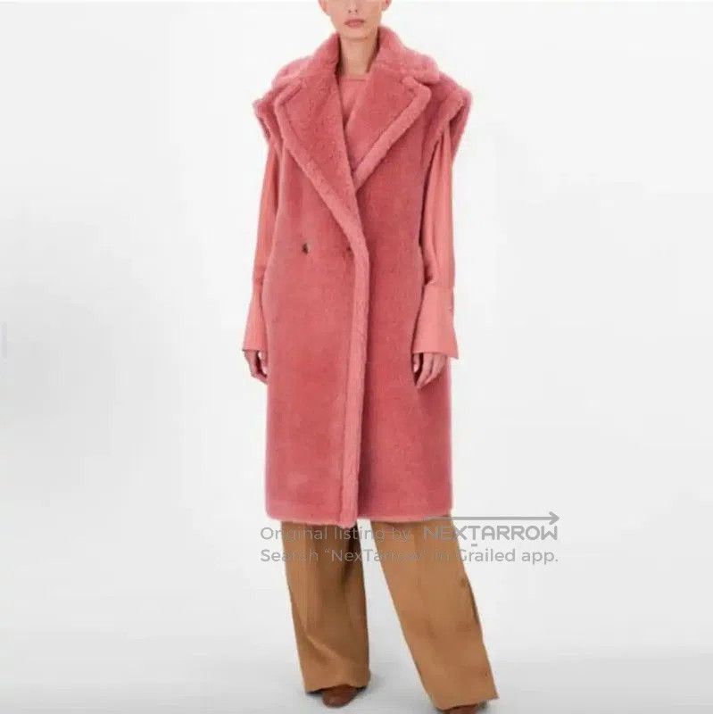 Max Mara MaxMara Pink Alpaca Wool Women's Coat . Size S / US 4 / IT 40 - 7 Thumbnail