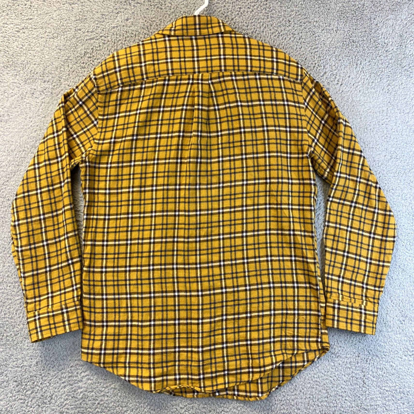 Croft & Barrow CROFT & BARROW Men's Plaid Button-Down Dress Shirt Size M Yellow Casual Business Size 40R - 7 Thumbnail