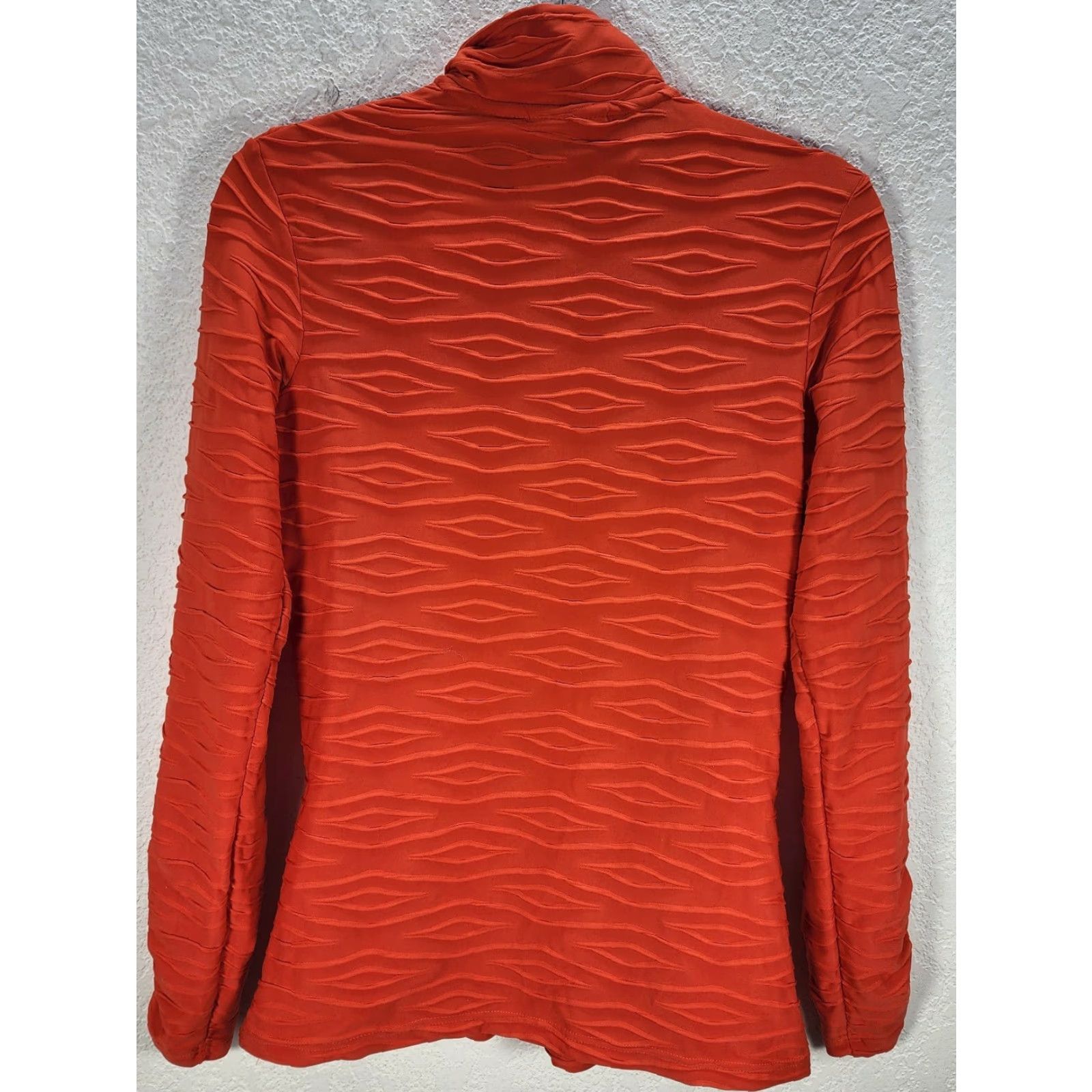 Fila FILA Women's Orange Textured Sweatshirt Pullover 1/2 Zip M Slim Logo Mock Neck Activewear Shirt Sweatshirt Women’s Size M Size M / US 6-8 / IT 42-44 - 5 Thumbnail