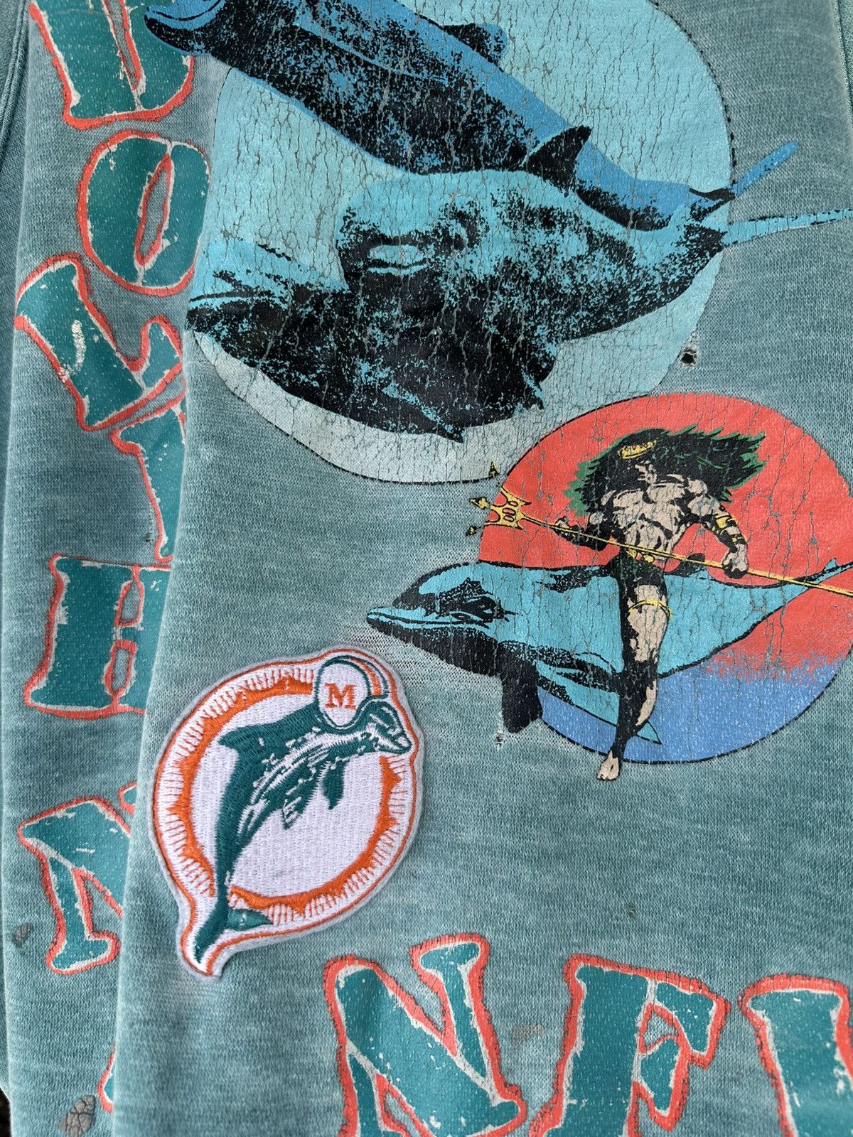 Other Vintage Crewneck Dolphins de Miami Aquaman Distressed Size US XL / EU 56 / 4 - 5 Thumbnail