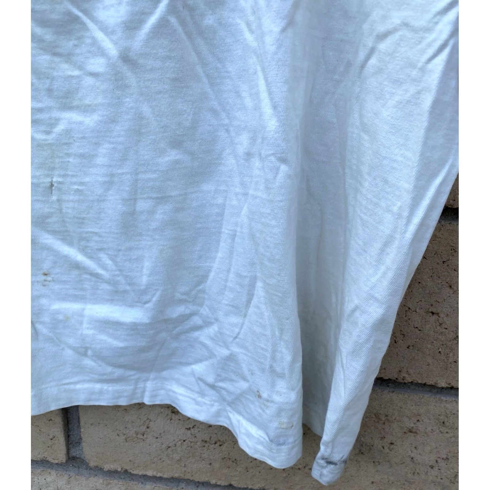Vintage Vintage I Dont Do Mornings Quacks Java T Shirt XL White Bird Single Stitch Distressed Stained Holes Mens Shirt Size US XL / EU 56 / 4 - 7 Thumbnail