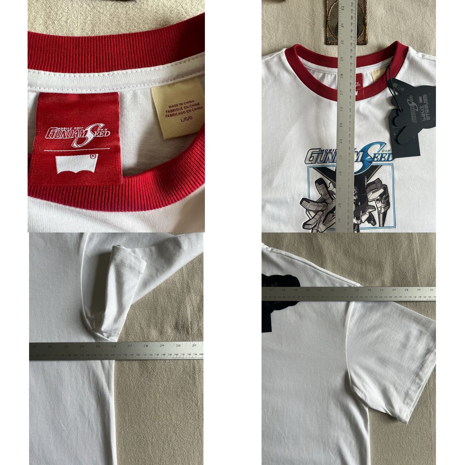 Levi's Levi’s Gundam Seed T-Shirt L-XL Ringer Anime Boxy Fit Rare Sold Out BNWT New Tag Size US L / EU 52-54 / 3 - 8 Thumbnail