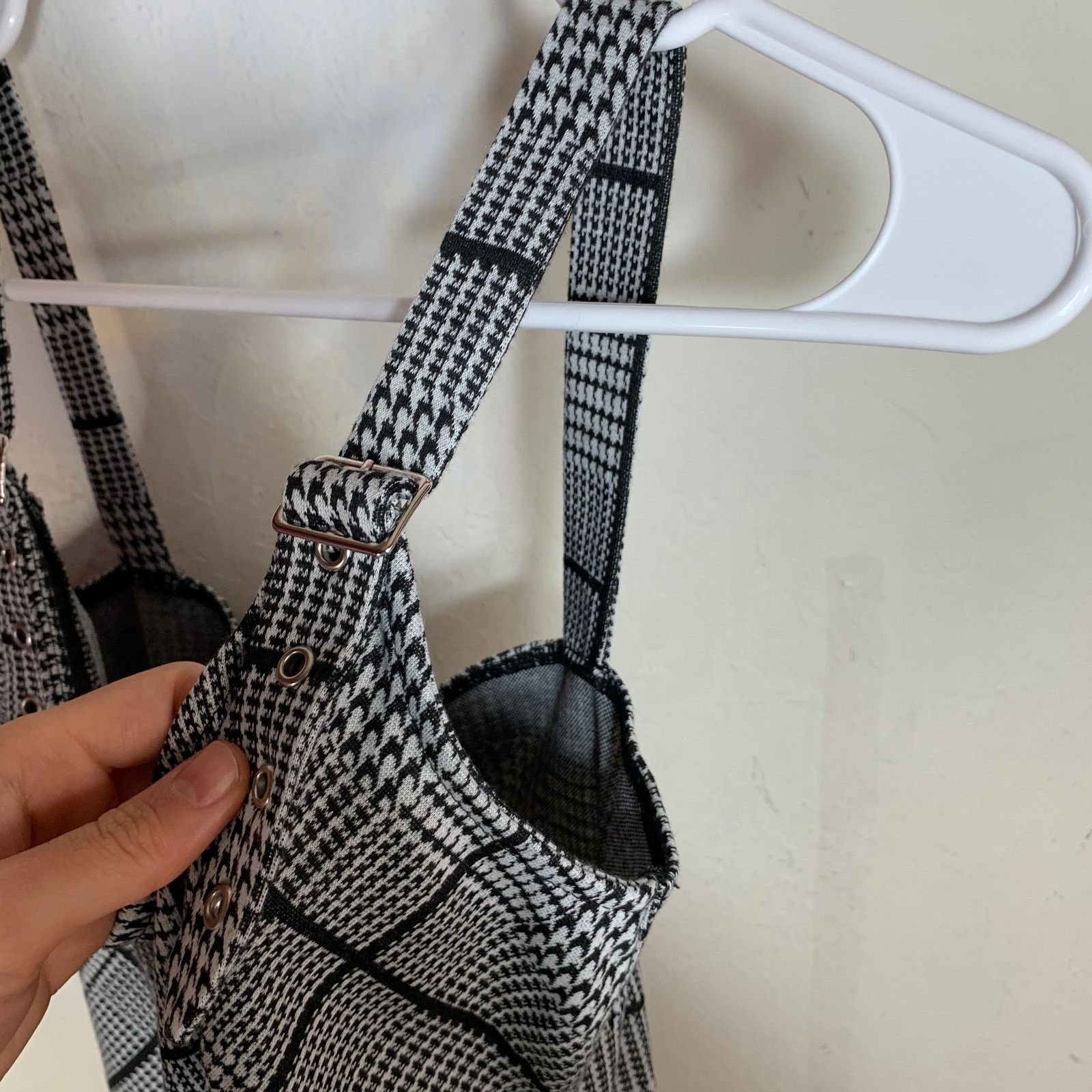Other AUW Women Cut Sleeveless Black-White Plaid Dress Size M Size M / US 6-8 / IT 42-44 - 10 Thumbnail