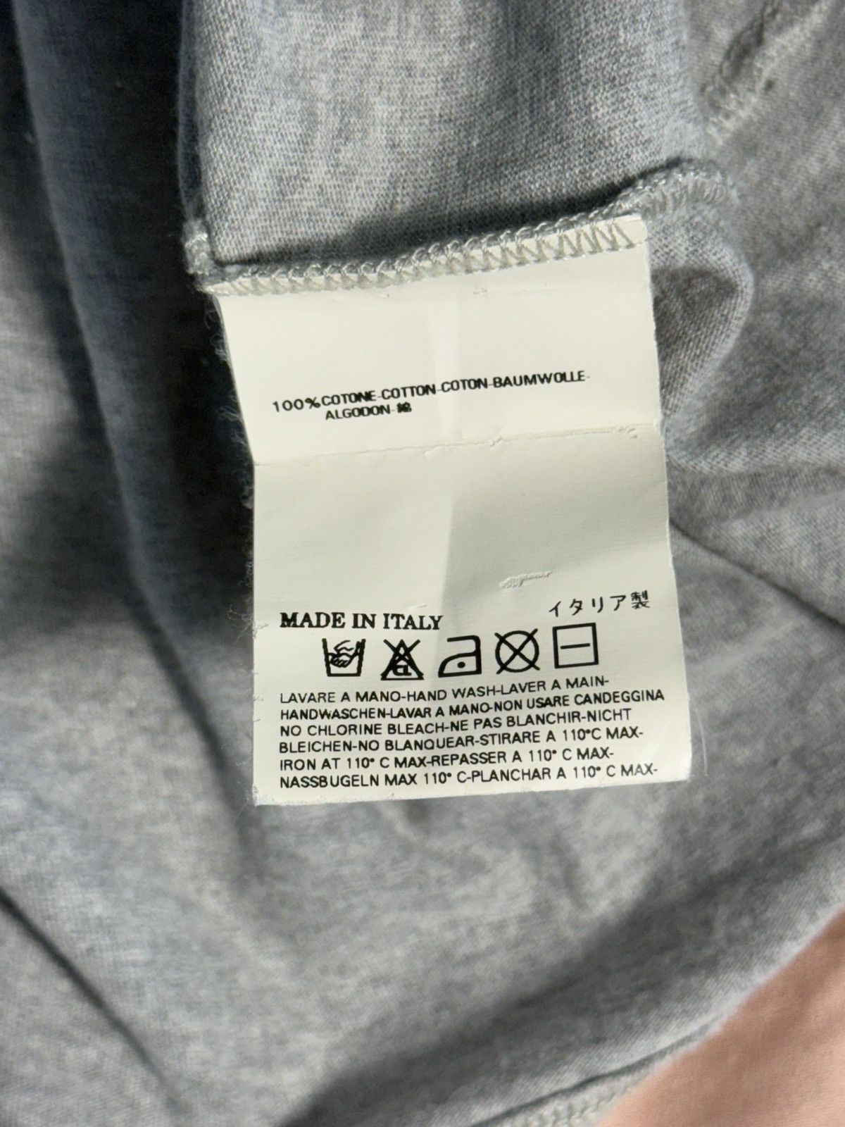 Maison Margiela Maison Margiela Rubber 'M' V-neck T-shirt y2k Rare Grey Size US M / EU 48-50 / 2 - 9 Thumbnail