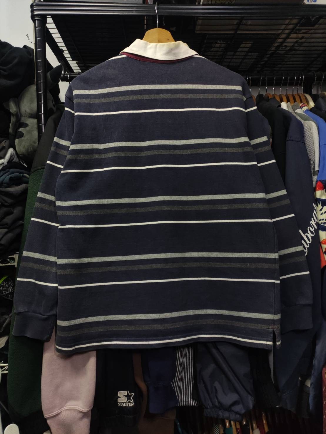 Canterbury of New Zealand Vtg 90's Canterbury New Zealand Striped Rugby Sweatshirt Size US M / EU 48-50 / 2 - 7 Thumbnail