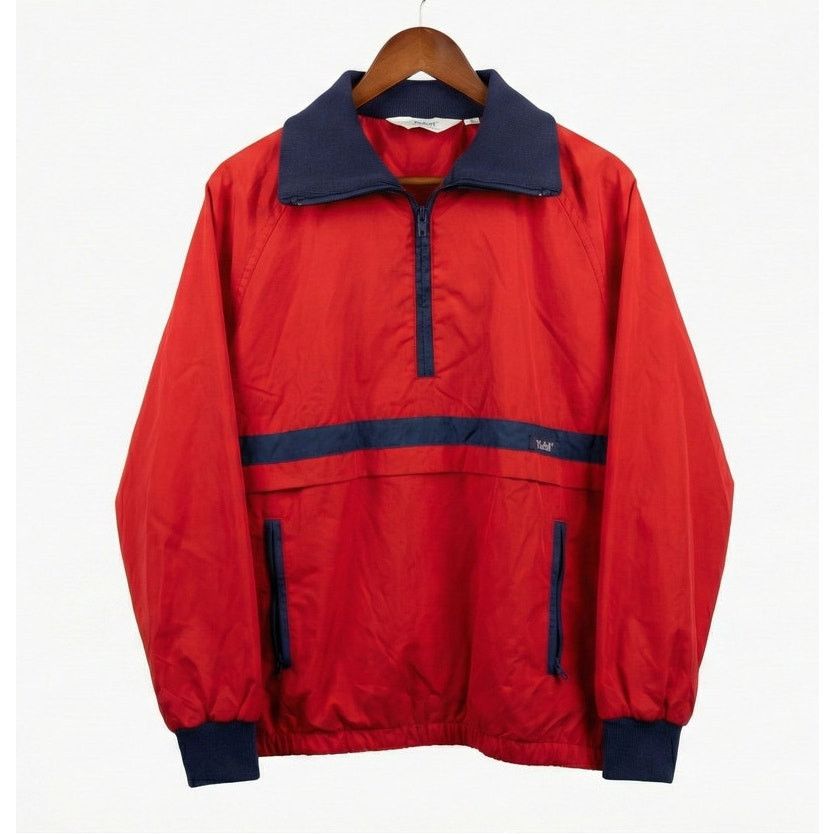 Woolrich Woolen Mills VTG 80s Woolrich Woman Red Pullover Windbreaker Jacket M Size M / US 6-8 / IT 42-44 - 1 Thumbnail