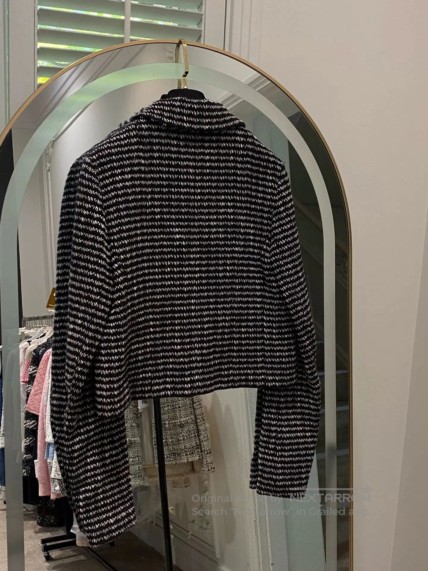 Chanel Chanel 2023 black and white plaid tweed jacket FR40. Size US M / EU 48-50 / 2 - 3 Thumbnail