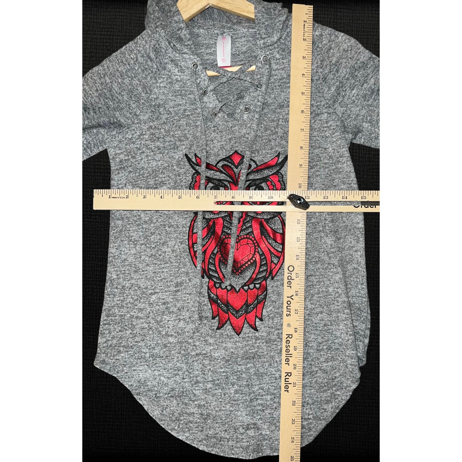 Other Owl Grey Hoodie Pullover Long Sleeve Shirt Size XS / US 0-2 / IT 36-38 - 13 Thumbnail