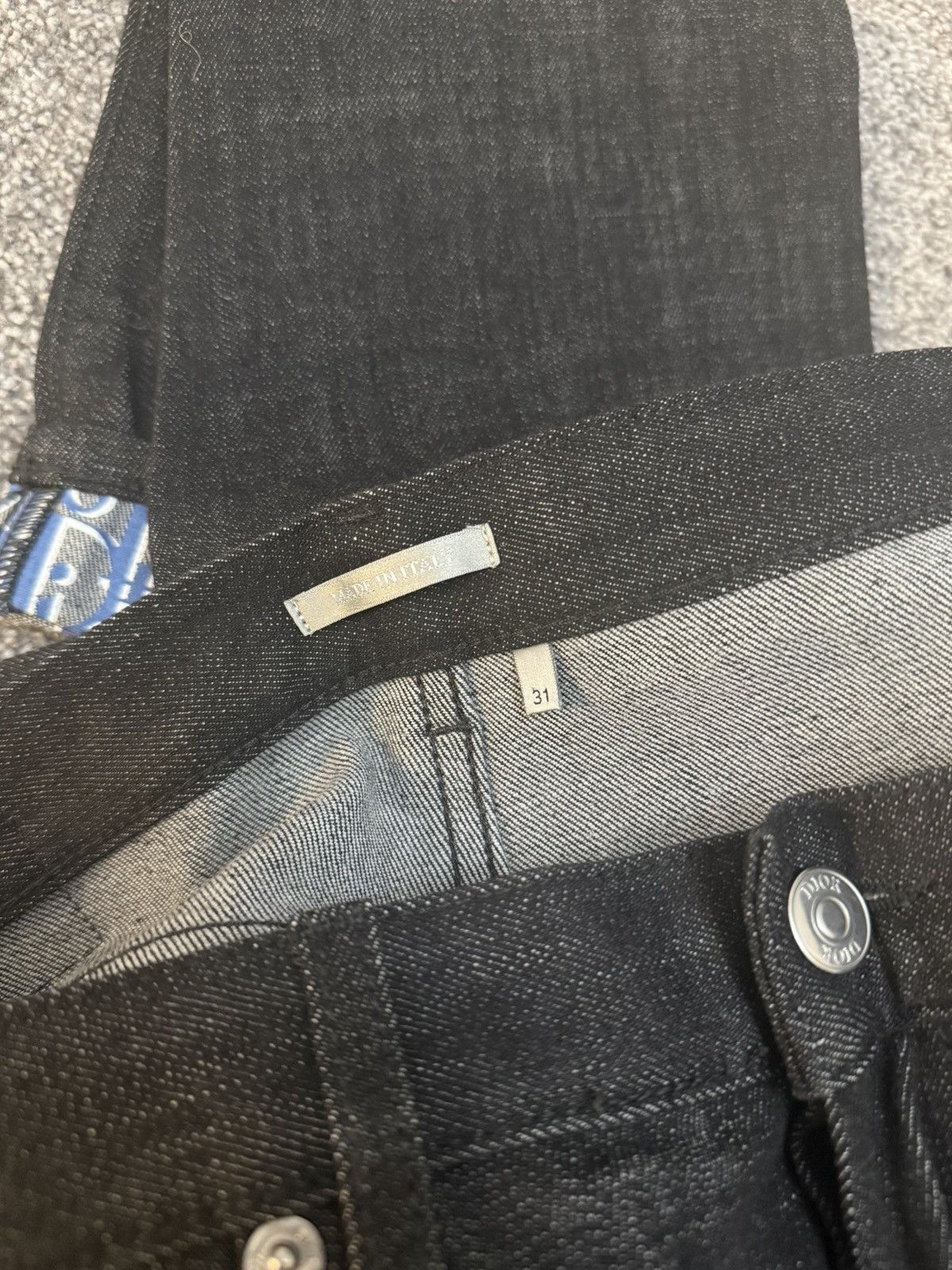 Dior Dior Oblique Cuff Denim Size US 31 - 5 Thumbnail