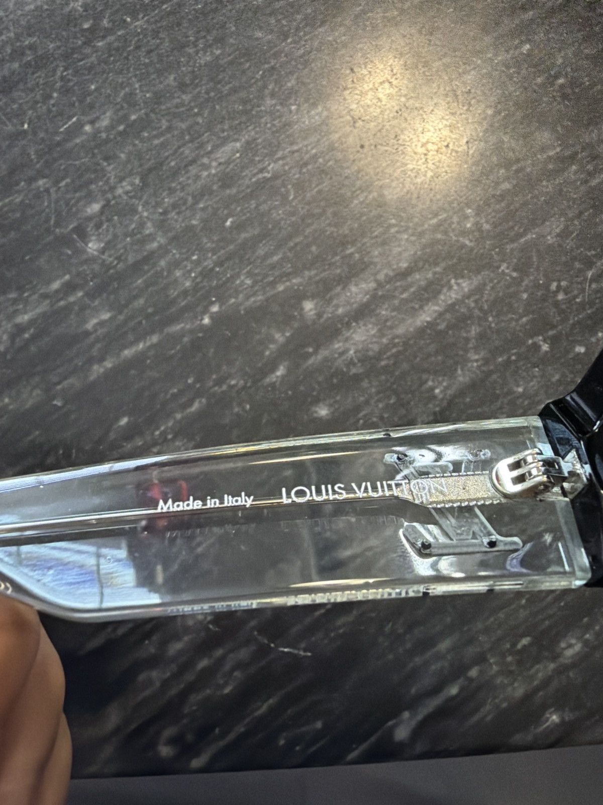 Louis Vuitton Louis Vuitto CLASH Square black and Crystal Sunglasses Size ONE SIZE - 7 Thumbnail