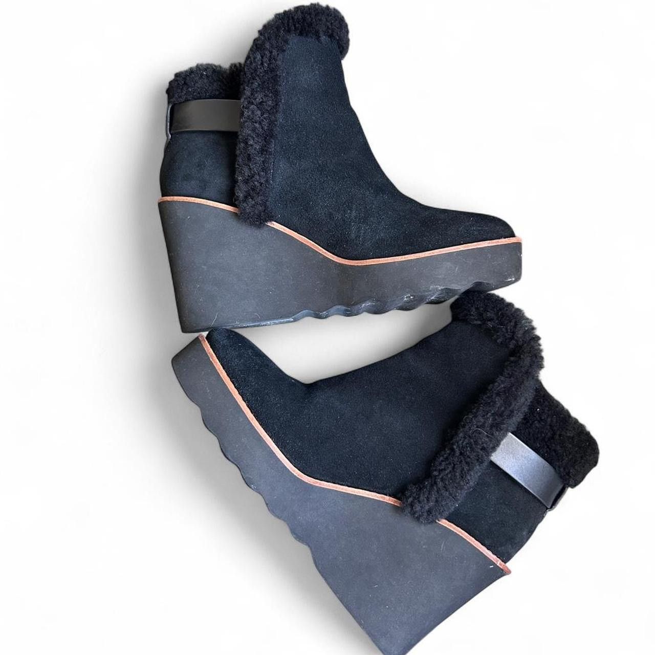 Coach Coach black Suede Kingston Wedge Boots Size US 8 / IT 38 - 2 Thumbnail