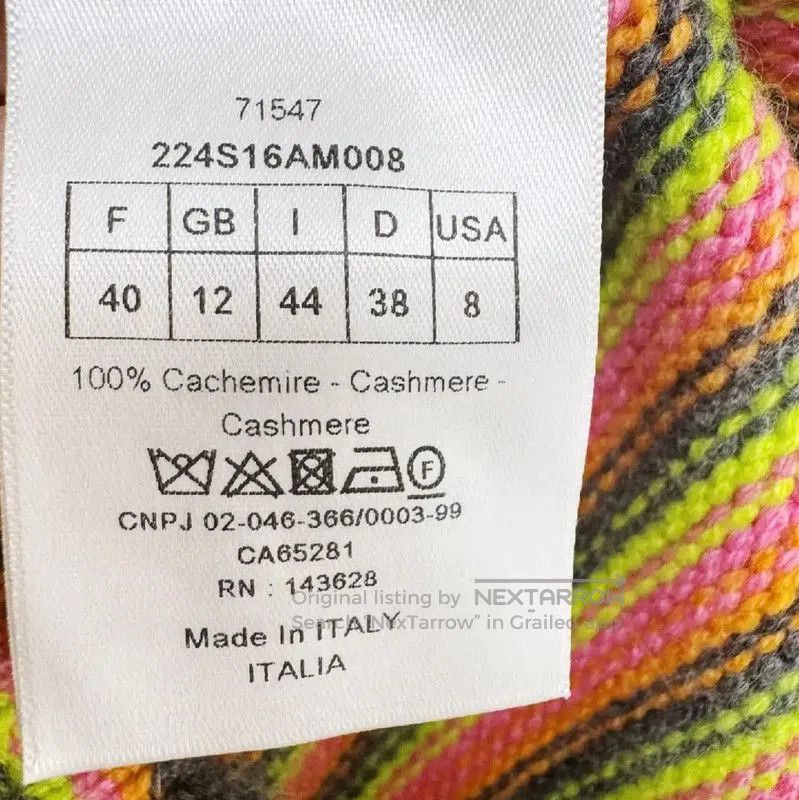 Dior Dior Multicolor Cashmere Short Sleeve T. Size S / US 4 / IT 40 - 5 Thumbnail