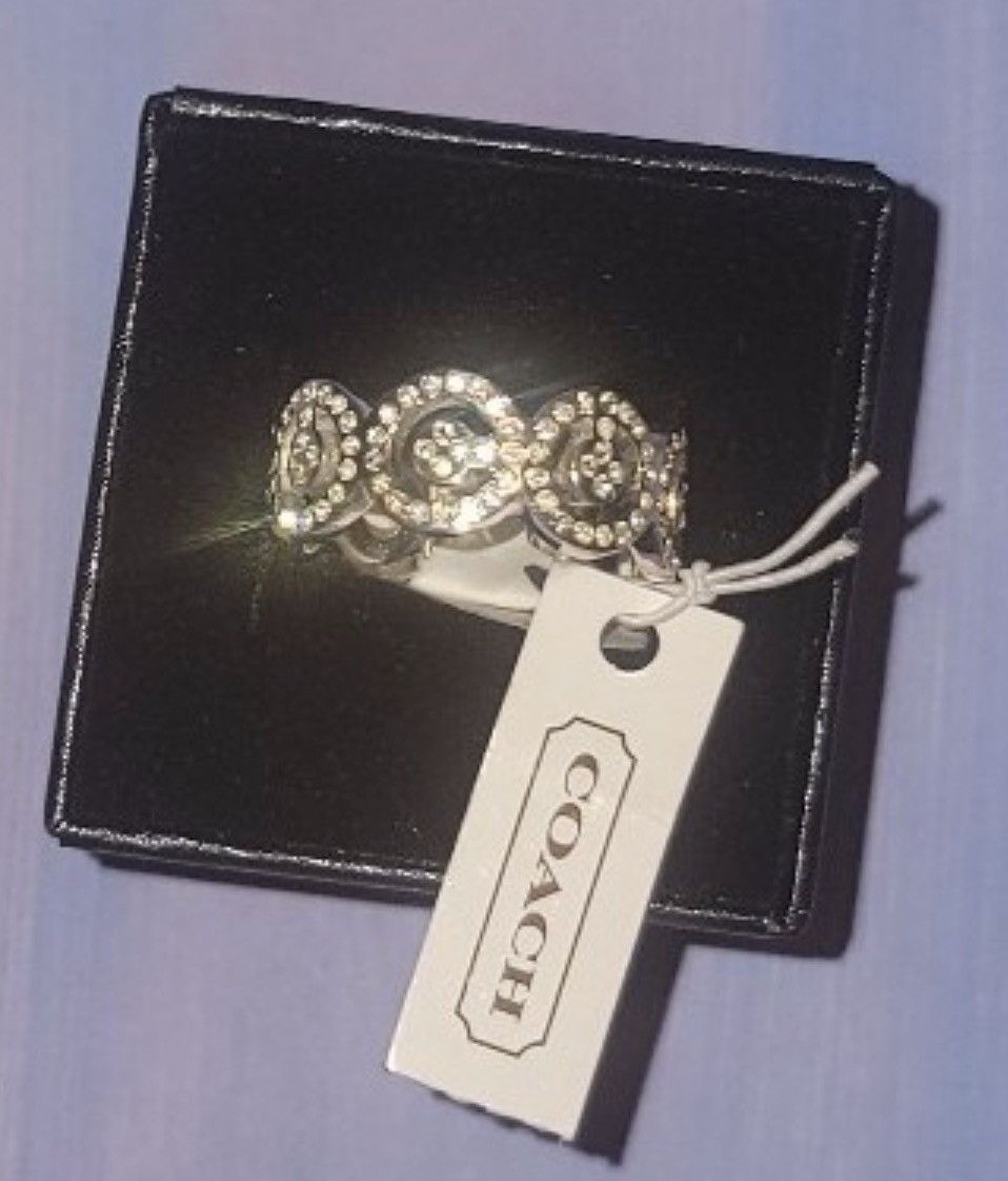 Coach Coach Signature C Sterling Silver ring size 7 Size ONE SIZE - 1 Thumbnail