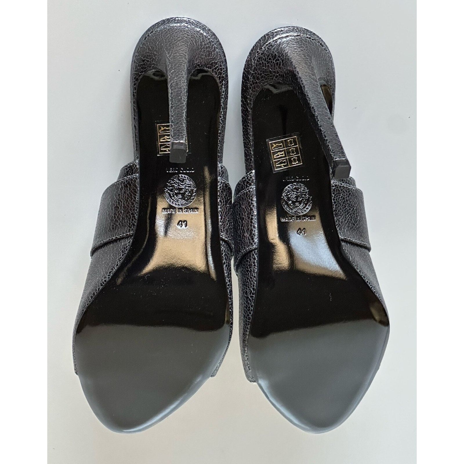 Versace NIB $990 Versace Virtus Leather Black Sandals 11 US 1011901 Size US 11 / IT 41 - 17 Thumbnail