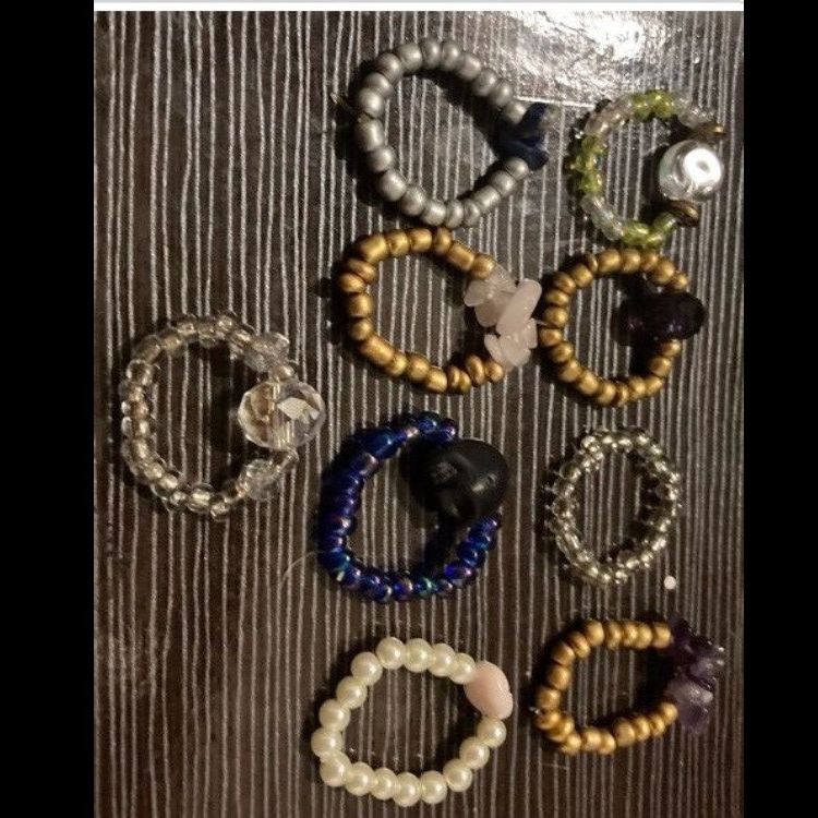 Other Beaded rings various Size ONE SIZE - 1 Thumbnail