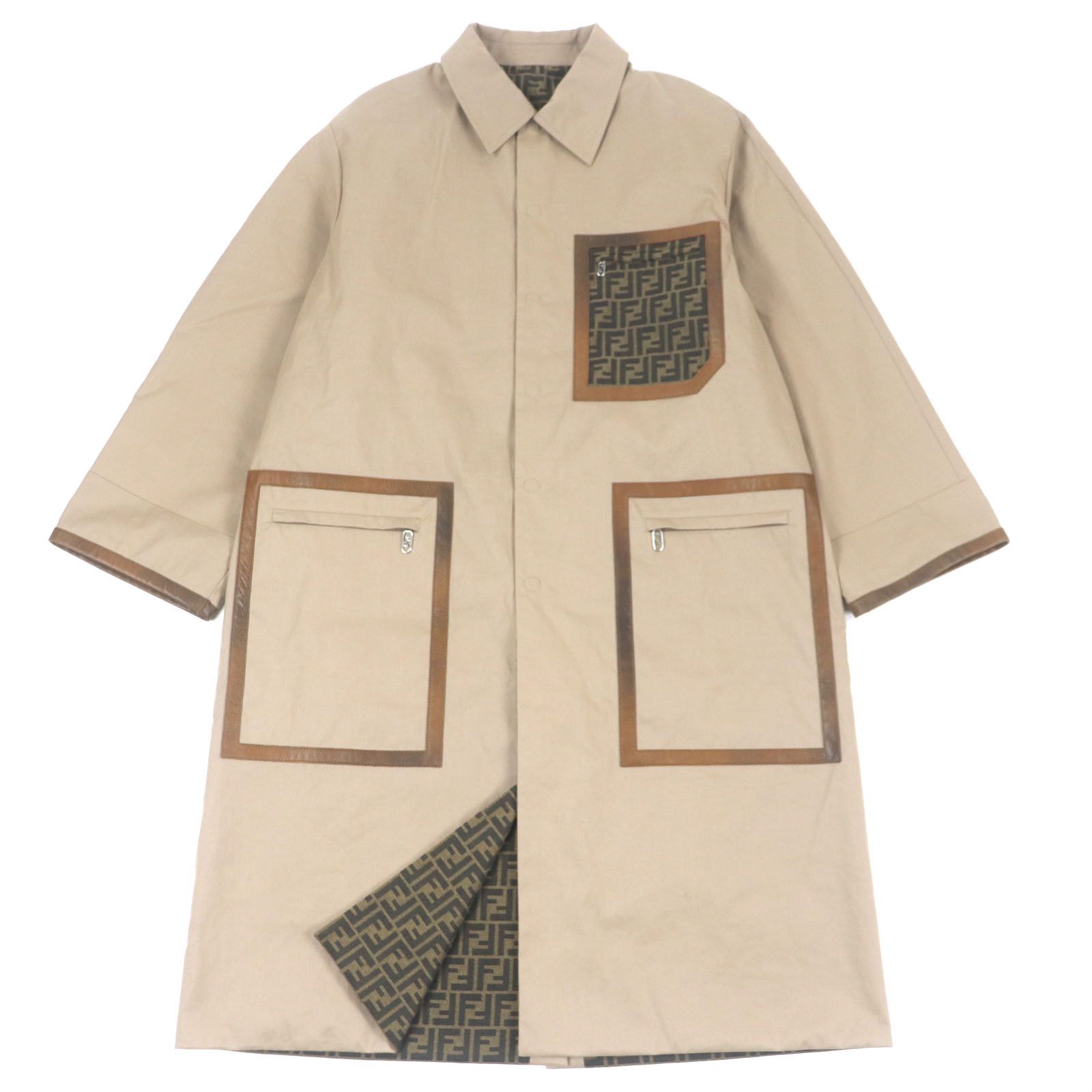 Fendi Fendi Fendi FF0741 Cotton Trench Coat Cotton Outerwear FF0741 DUTY FREE for USA Size ONE SIZE - 1 Thumbnail