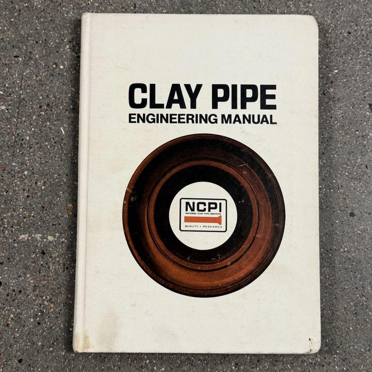 Designer VTG 1974 NCPI CLAY PIPE Engineering Manual 3rd Ed. w INSERTS Size ONE SIZE - 1 Thumbnail