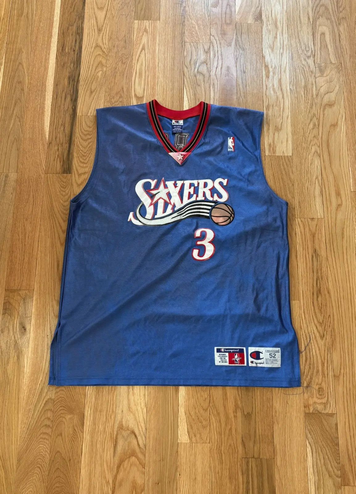 Champion Philadelphia 76ers Iverson Champion VTG Y2K Jersey XXL 52 Size US XXL / EU 58 / 5 - 1 Thumbnail