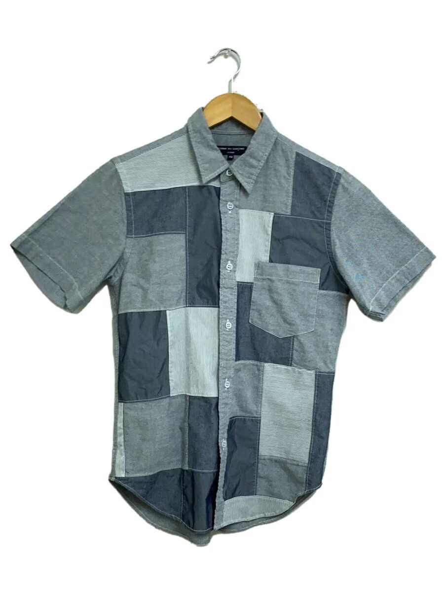 Reconstructed Patchwork Short Sleeve Button Shirt