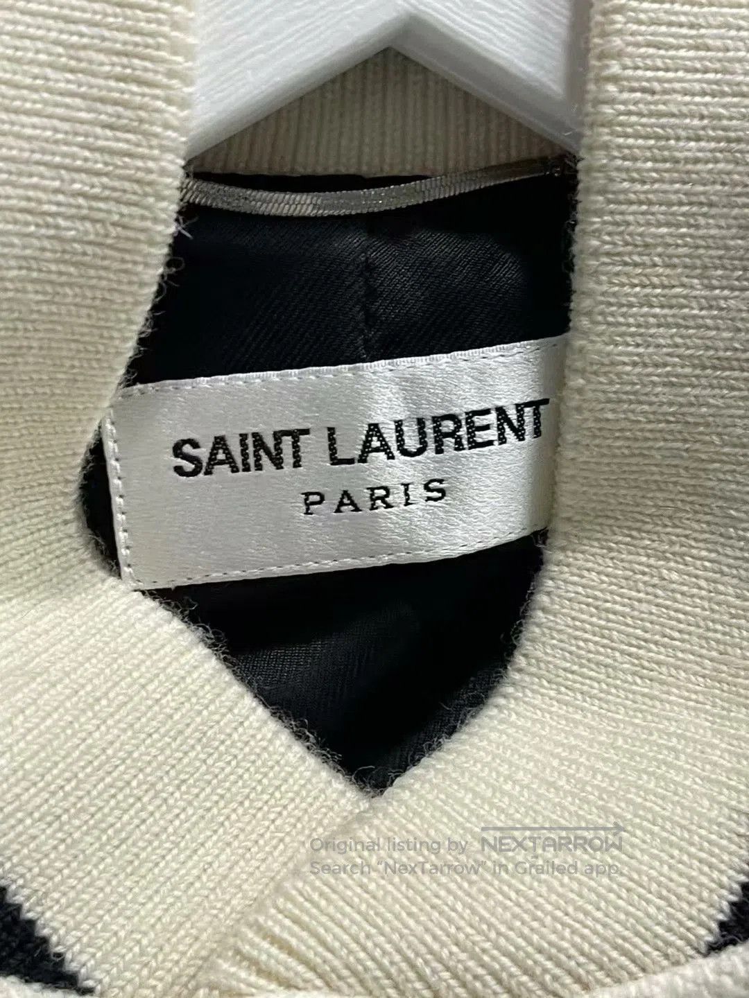Saint Laurent Paris Saint Laurent White Baseball Jacket. Size US XS / EU 42 / 0 - 5 Thumbnail