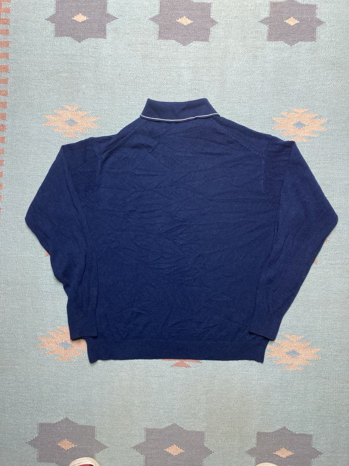 Vintage Vintage 70s polo shirt acrylic sweater dagger collar large Size US L / EU 52-54 / 3 - 6 Thumbnail
