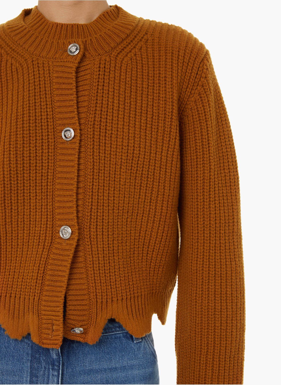 Versace Versace Wool Cardigan Medusa Buttons Camel Size XS / US 0-2 / IT 36-38 - 4 Thumbnail