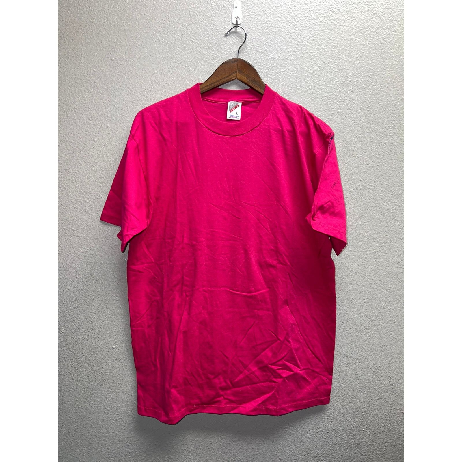Jerzees 90s Vintage Jerzees Pink Blank Shirt Tee 1990s VTG L Large Size US L / EU 52-54 / 3 - 1 Thumbnail