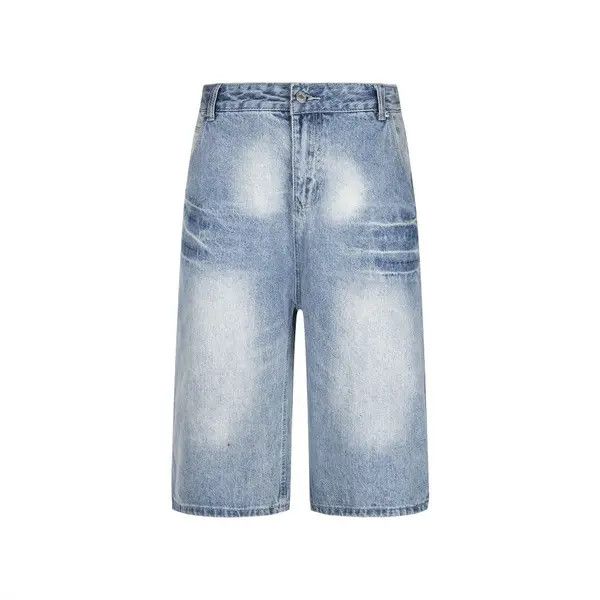 Japanese Brand VIBE Retro street gradient washed old punk denim shorts Size US 32 / EU 48 - 7 Thumbnail
