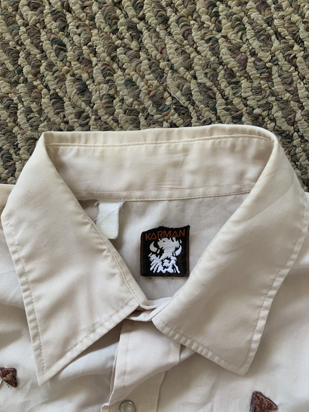 Vintage Vintage 1980s Karman Western Style Pearl Snap Button Up Size US M / EU 48-50 / 2 - 4 Thumbnail