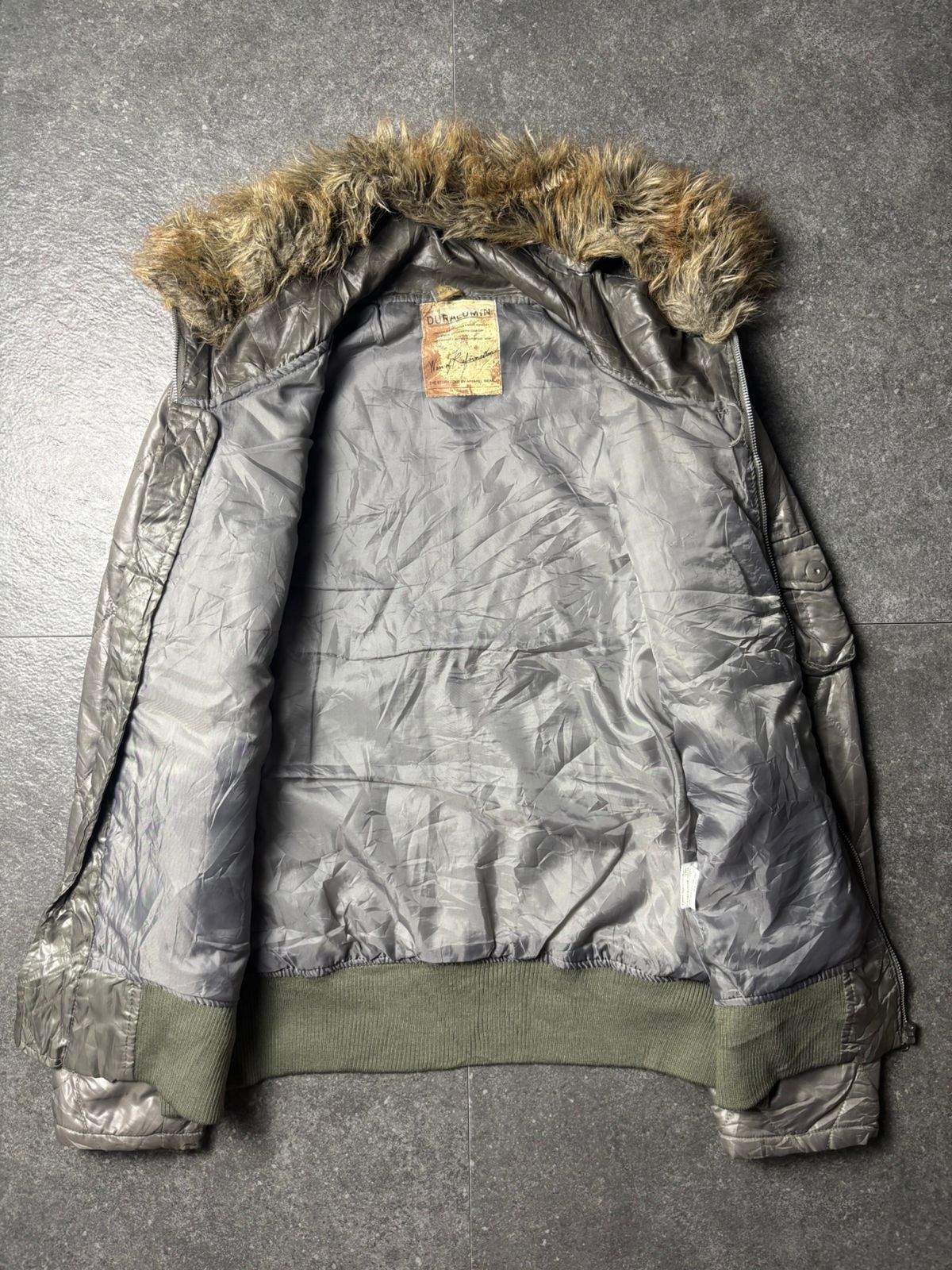Japanese Brand 2000s Duralumin Military Multipocket Riders Fur Jacket Size US L / EU 52-54 / 3 - 5 Thumbnail