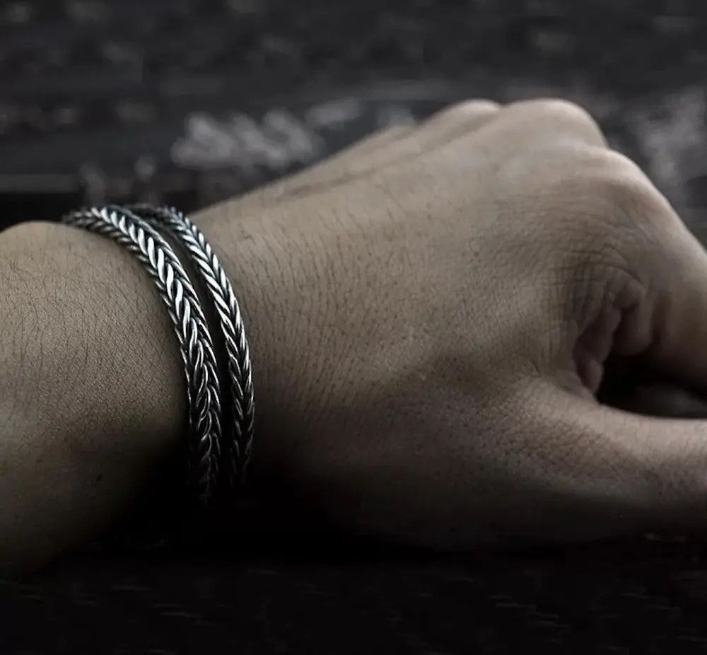 Other Silver Plated Braided Twist Chain Bracelet Size ONE SIZE - 2 Thumbnail
