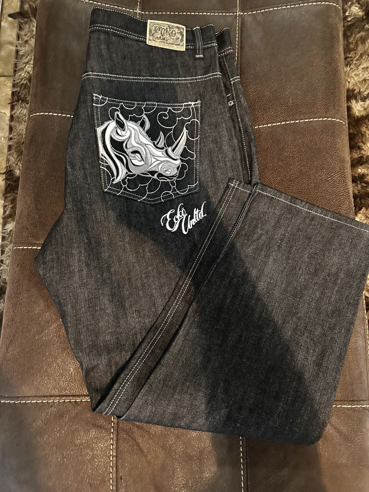 Ecko Unltd. Echo Unitd denim clean embroidery 44/34 Size US 44 / EU 60 - 1 Thumbnail