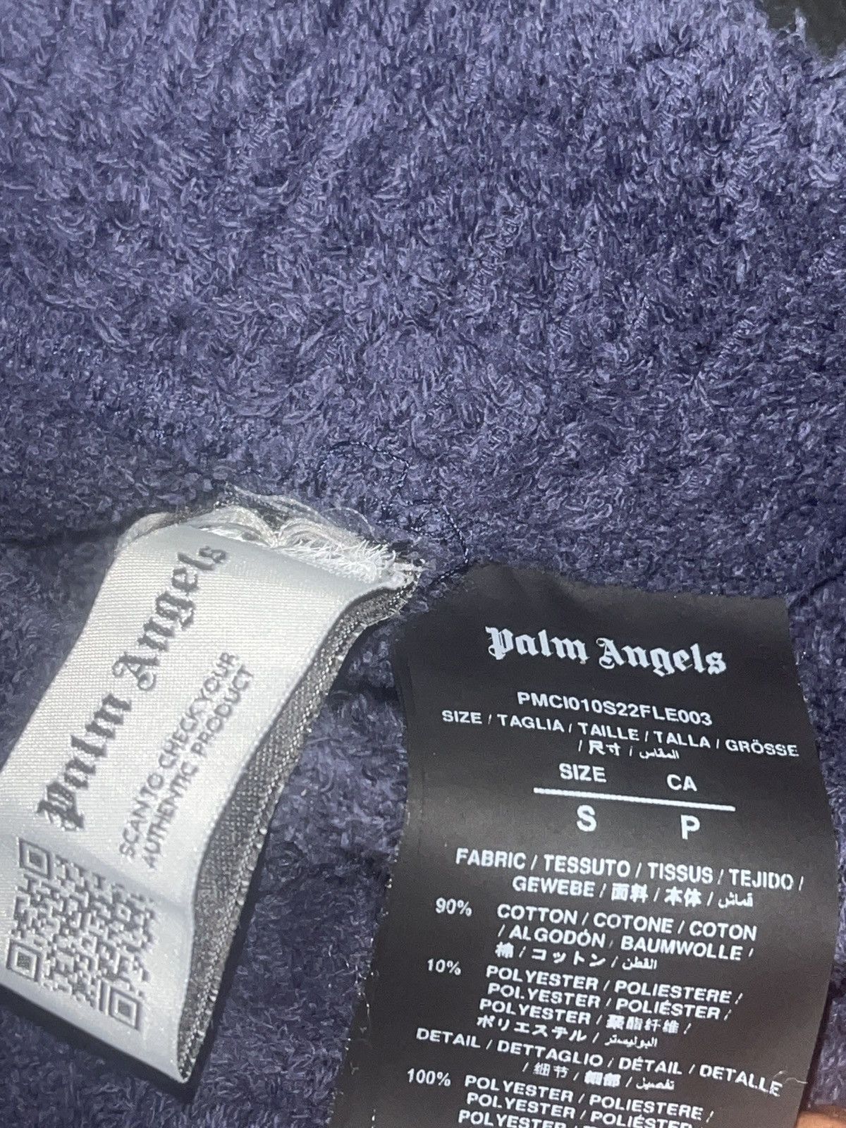 Palm Angels Navy Blue PA Terry Sweatshorts Size S Size US 30 / EU 46 - 6 Thumbnail