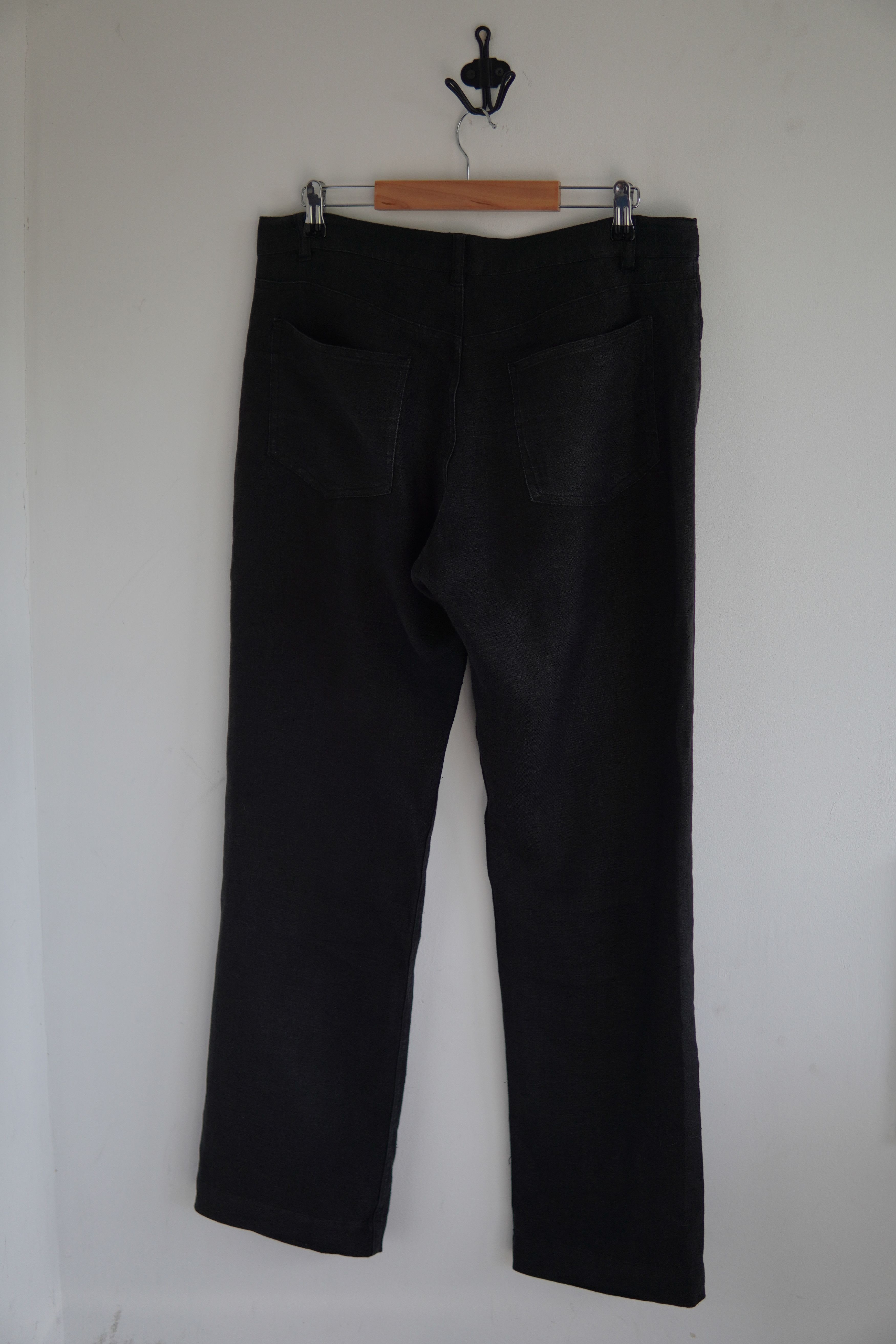 Japanese Brand Vintage Conwell Linen Avant-Garde Black Pants Size US 32 / EU 48 - 6 Thumbnail