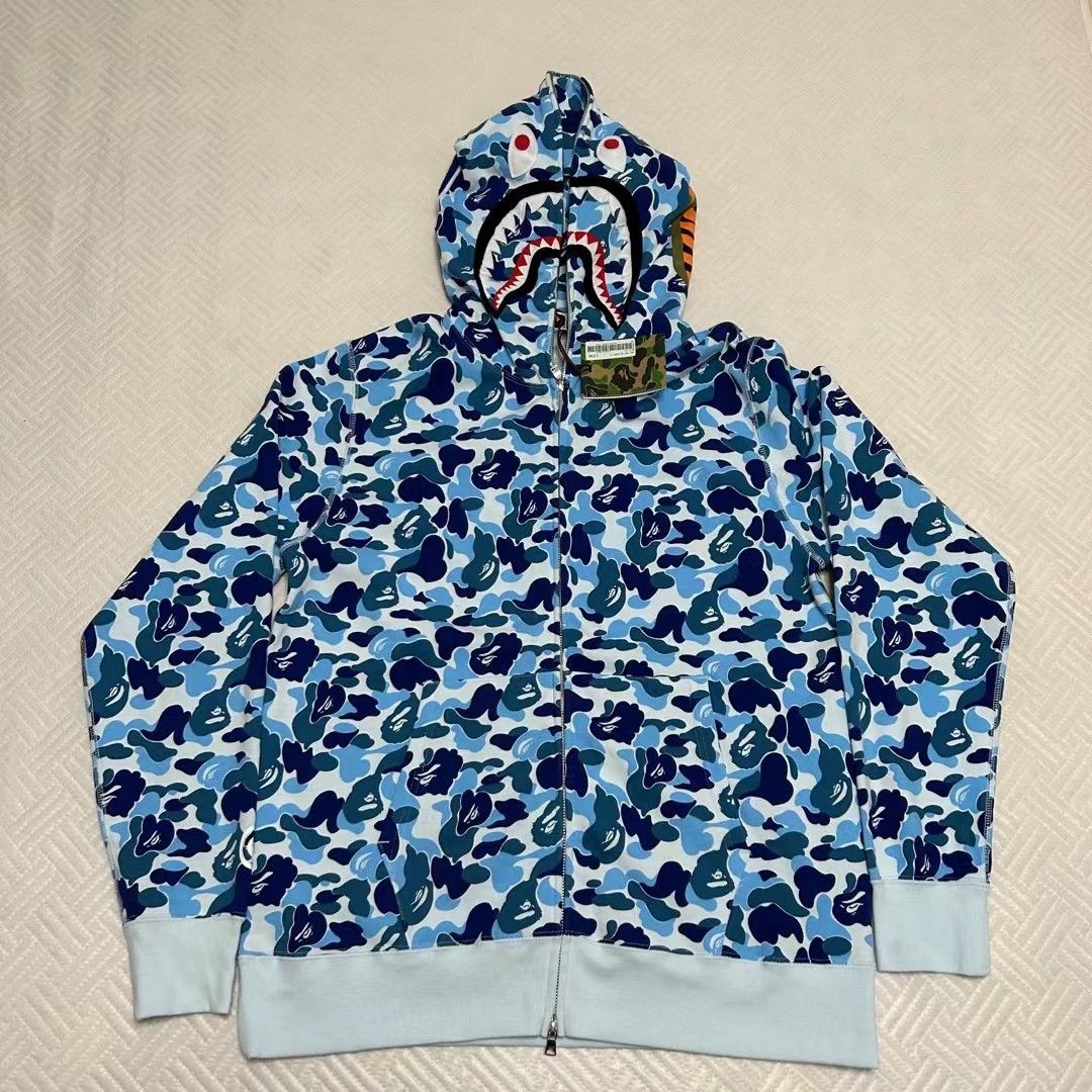 Bape COLOR CAMO SHARK FULL ZIP HOODIE Size US XL / EU 56 / 4 - 1 Thumbnail