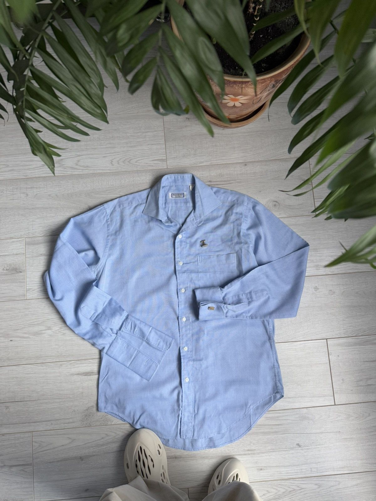 Vintage × Yves Saint Laurent Vintage YSL Yves Saint Laurent shirt luxury brand Size US L / EU 52-54 / 3 - 2 Thumbnail