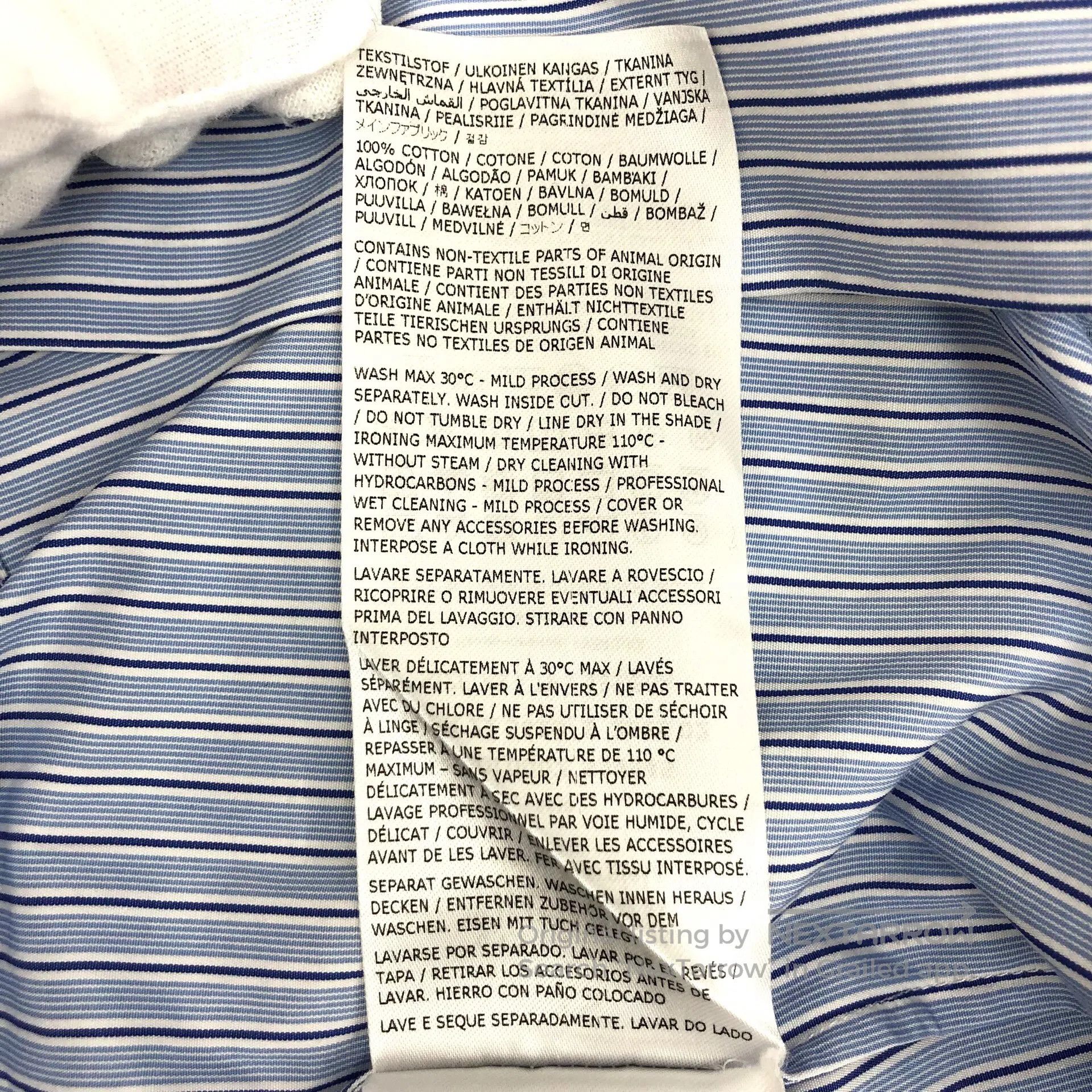 Maison Margiela Maison Margiela Blue Striped Cotton Collar Single-Breaste Size XS / US 0-2 / IT 36-38 - 7 Thumbnail