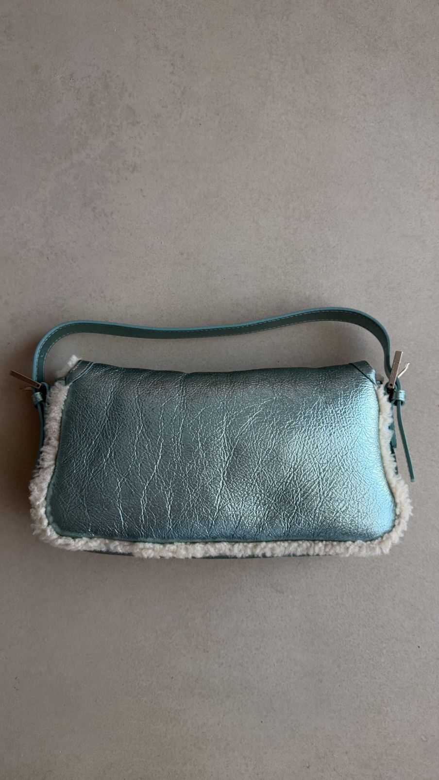 Fendi Fendi Blue Metallic Baguette Bag Size ONE SIZE - 2 Thumbnail