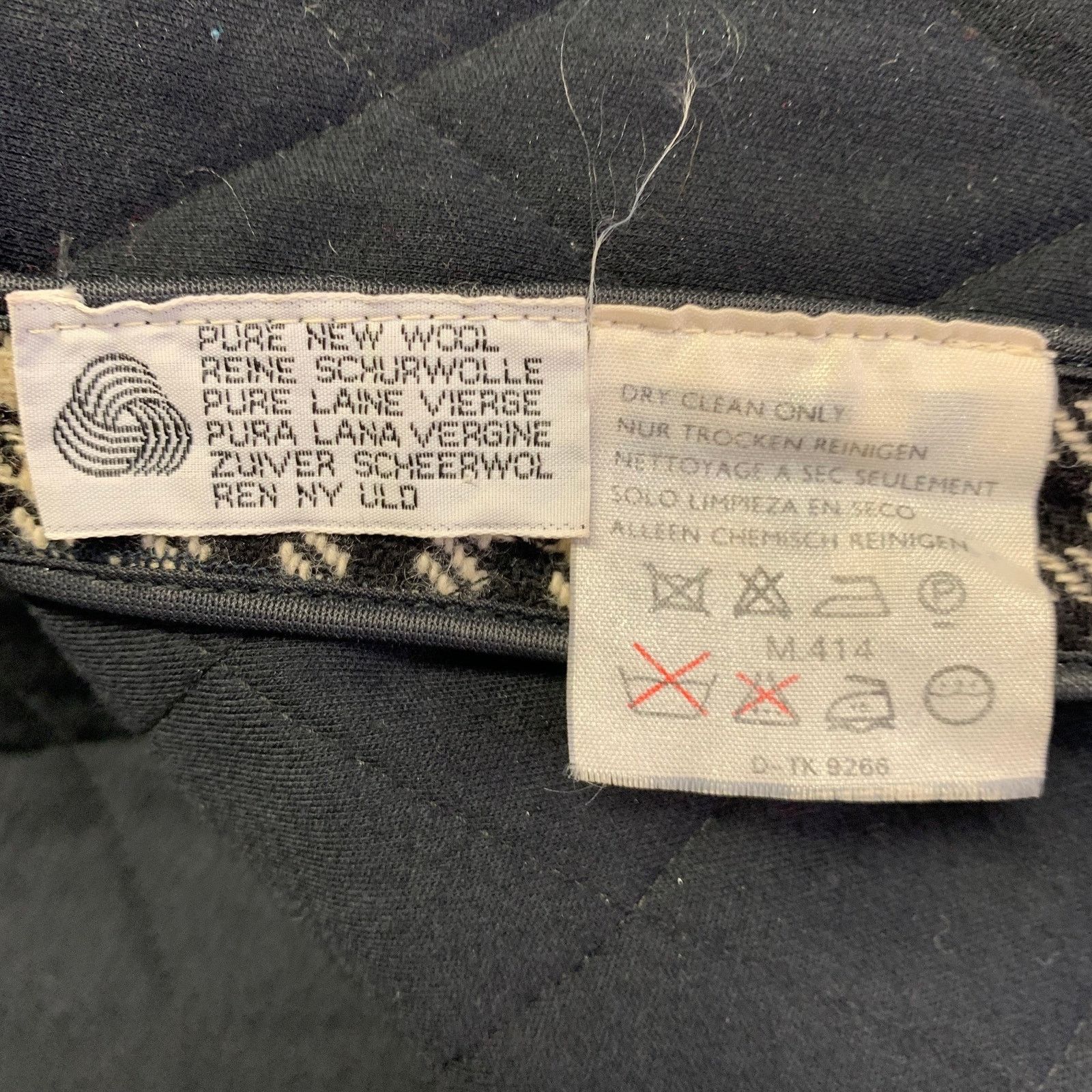Aquascutum AQUASCUTUM Beige Wool Houndstooth Quilted Buttoned Jacket Size XL / US 12-14 / IT 48-50 - 7 Thumbnail