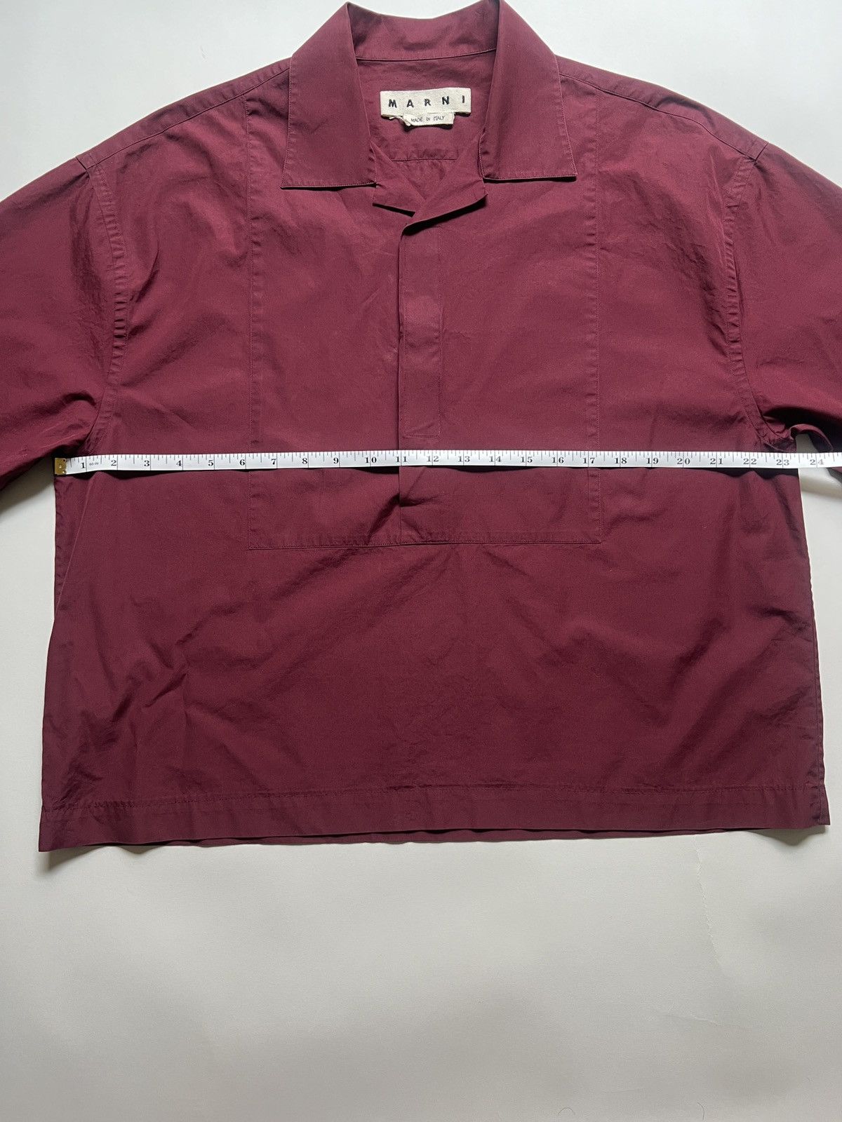 Marni Marni Burgundy Short Sleeve Shirt Size US L / EU 52-54 / 3 - 3 Thumbnail