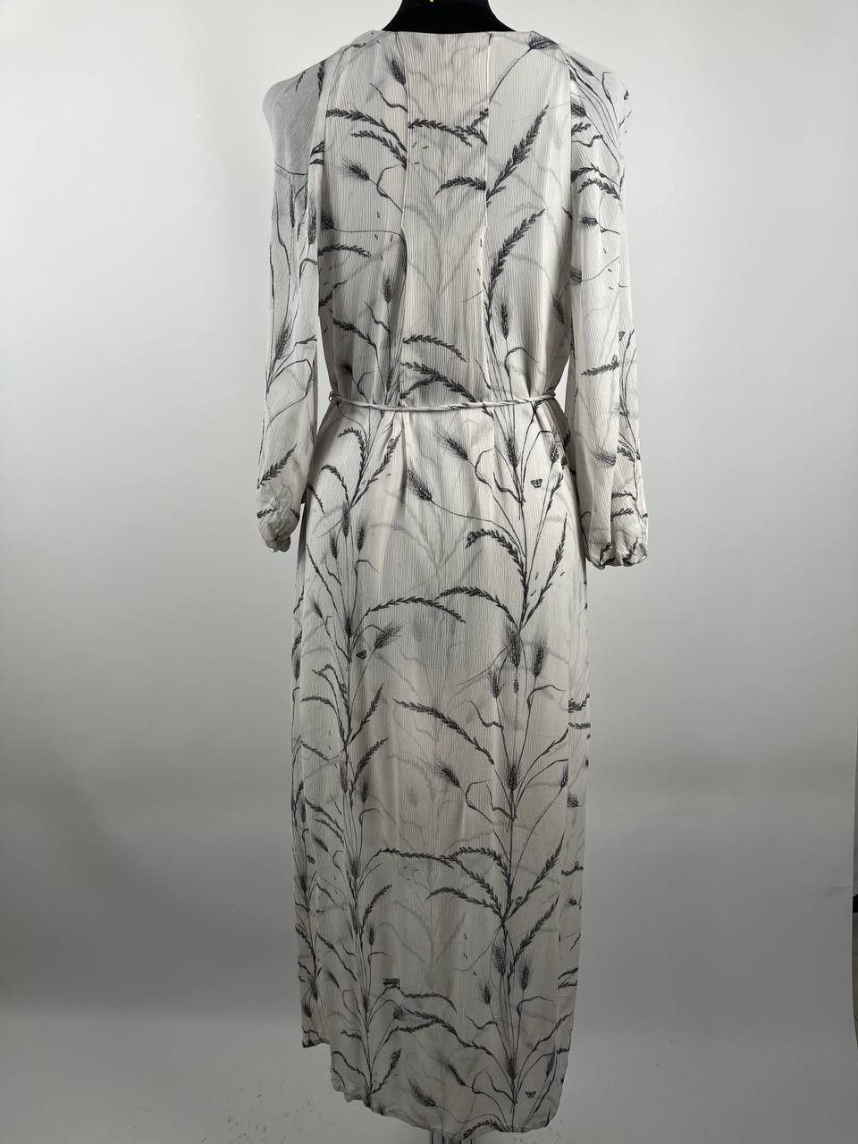 Allsaints AllSaints Joelle Lowestoft Maxi Dress White Wheat Print Size L / US 10 / IT 46 - 3 Thumbnail